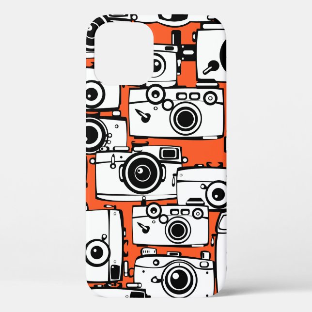 Seamless pattern vintage film photo cameras Case-Mate iPhone case (Back)