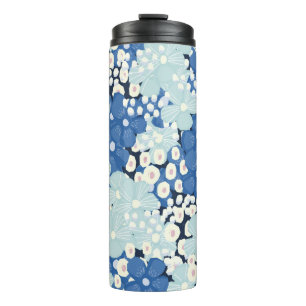 Seamless pattern vintage floral design with chamom thermal tumbler