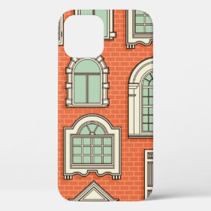 Seamless pattern with a vintage windows. iPhone 12 case