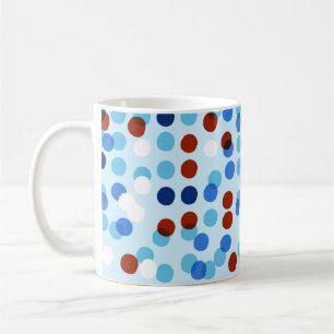 Seamless pattern with abstract doodle ornament, do coffee mug