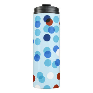 Seamless pattern with abstract doodle ornament, do thermal tumbler
