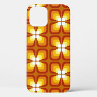 Seamless pattern with abstract floral elements and
