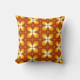 Seamless pattern with abstract floral elements and cushion