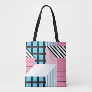 Seamless pattern with abstract geometric shapes tote bag