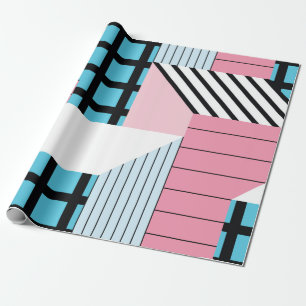 Seamless pattern with abstract geometric shapes wrapping paper