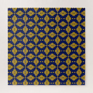Seamless Pattern With Abstract Geometric Style. Jigsaw Puzzle