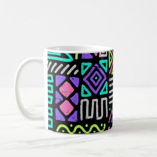  seamless pattern with abstract lines. geometric a coffee mug (Left)