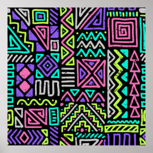 seamless pattern with abstract lines. geometric a poster