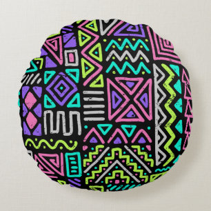 seamless pattern with abstract lines. geometric a round cushion