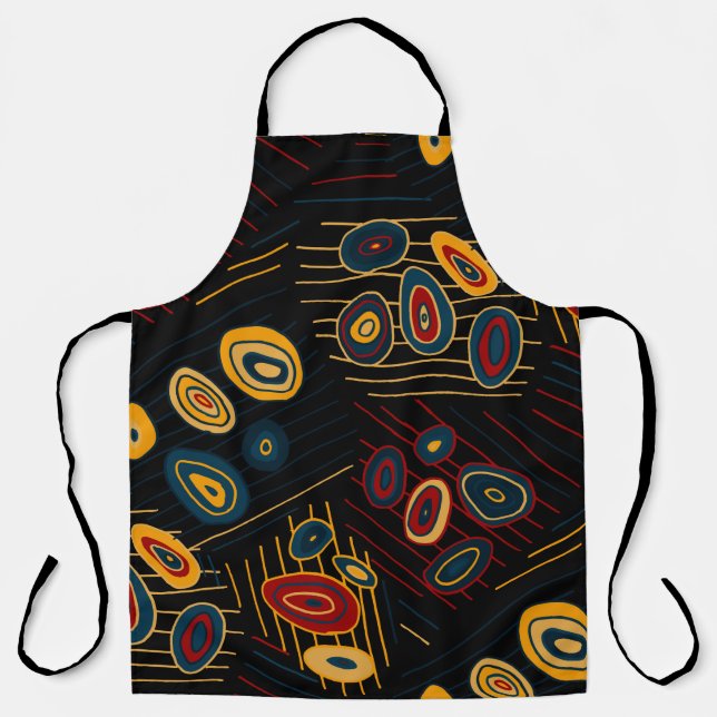Seamless pattern with abstract modern doodles. Bri Apron (Front)
