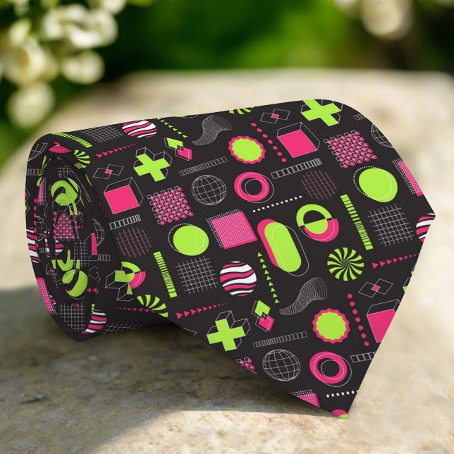 Seamless Pattern With Acid Neon Green And Pink Tie (Creator Uploaded)