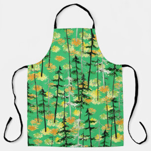 Seamless pattern with autumn forest apron