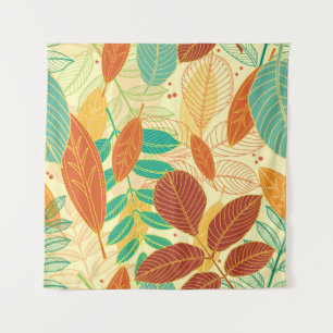 Seamless pattern with autumn leaves  tapestry
