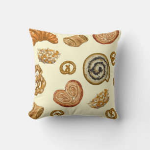 Seamless pattern with bakery product cushion