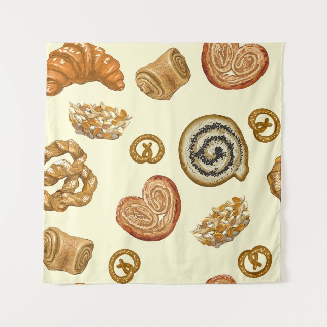 Seamless pattern with bakery product tapestry (Front)