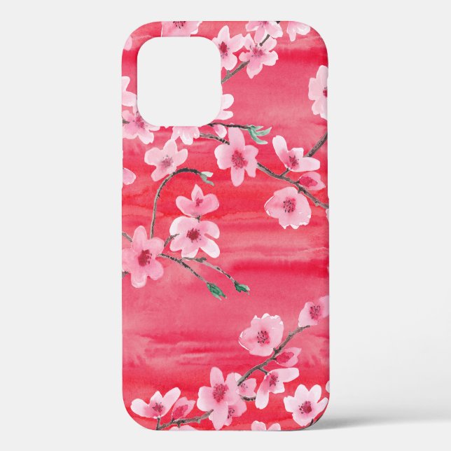 Seamless pattern with Beautiful Cherry blossom flo Case-Mate iPhone Case (Back)