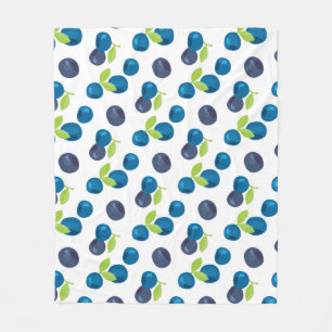 Seamless pattern with berries fleece blanket