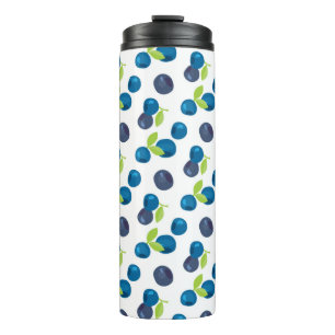 Seamless pattern with berries thermal tumbler