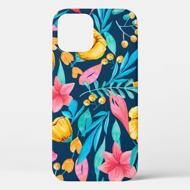 Seamless pattern with botanical elements. Watercol Case-Mate iPhone Case (Back)