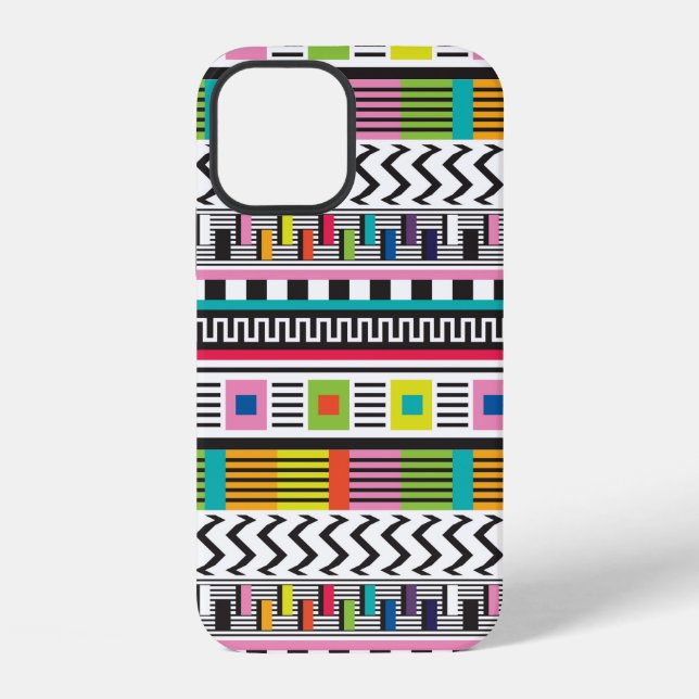 Seamless pattern with bright abstract geometric li iPhone case (Back)