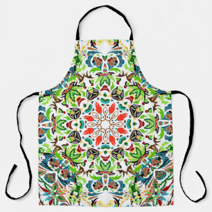  seamless pattern with bright floral ornament. Vin Apron