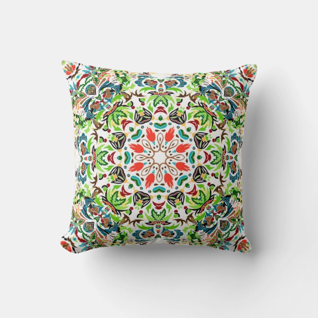  seamless pattern with bright floral ornament. Vin Cushion (Front)