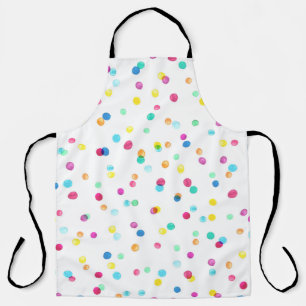 Seamless pattern with bright watercolor dots apron