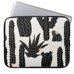 Seamless pattern with cacti illustration laptop sleeve