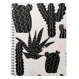 Seamless pattern with cacti illustration notebook