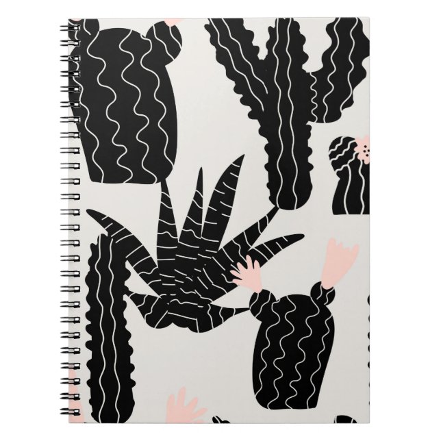 Seamless pattern with cacti illustration notebook (Front)