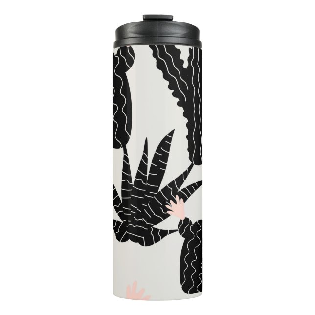 Seamless pattern with cacti illustration thermal tumbler (Front)