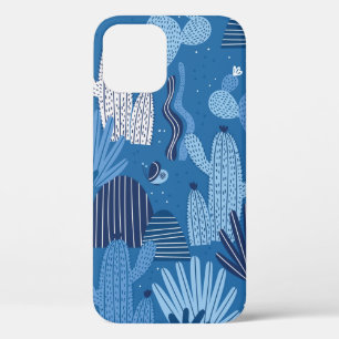 Seamless pattern with cactuses. Summer pattern, ca iPhone 12 Case