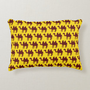 Seamless pattern with camels. decorative cushion