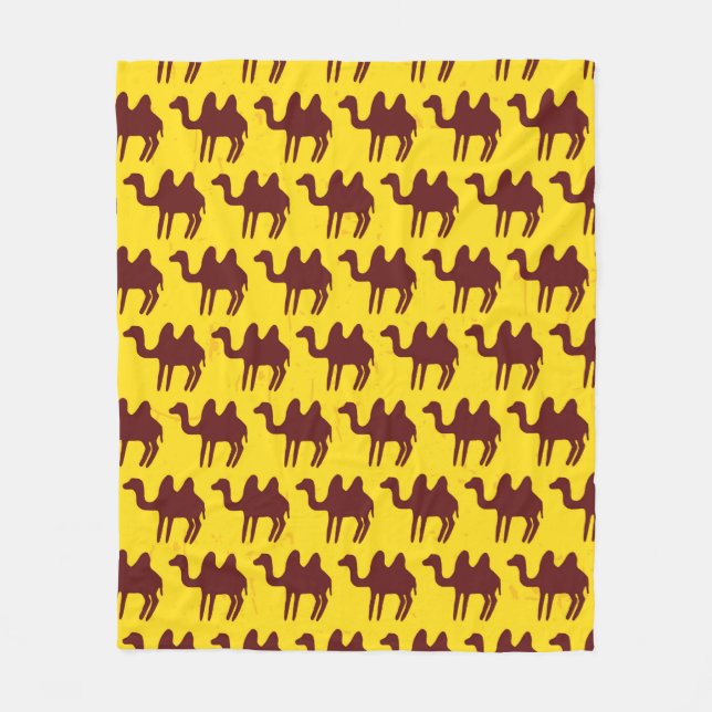 Seamless pattern with camels.  fleece blanket (Front)