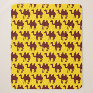 Seamless pattern with camels. sherpa blanket