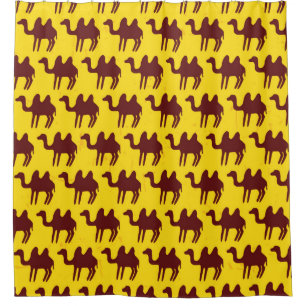 Seamless pattern with camels.  shower curtain