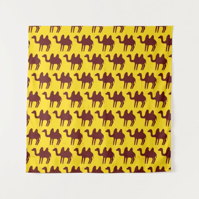 Seamless pattern with camels.  tapestry (Front)