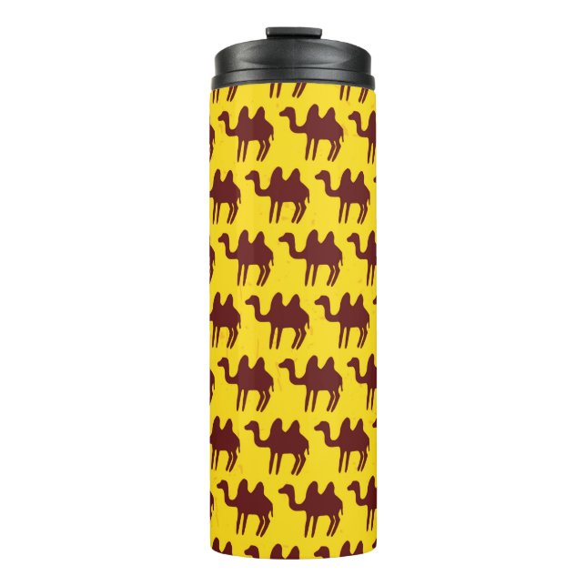 Seamless pattern with camels.  thermal tumbler (Front)