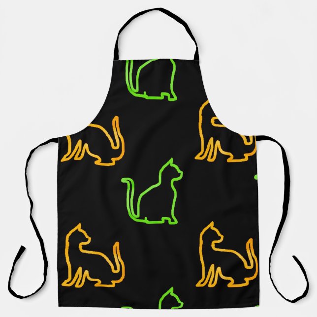Seamless pattern with catsabstract,animal,art,arti apron (Front)