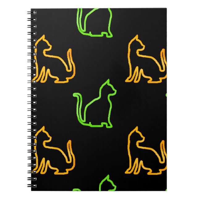 Seamless pattern with catsabstract,animal,art,arti notebook (Front)