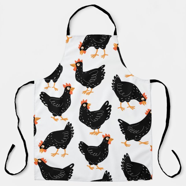 Seamless pattern with chicken apron (Front)
