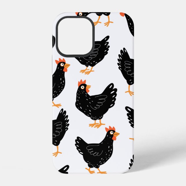 Seamless pattern with chicken iPhone case (Back)