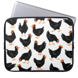 Seamless pattern with chicken laptop sleeve