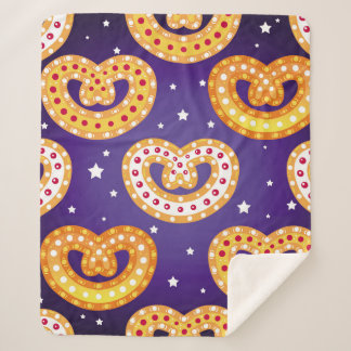 Seamless pattern with Christmas sweets. Vintage il Sherpa Blanket