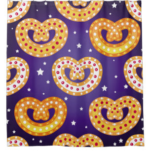 Seamless pattern with Christmas sweets. Vintage il Shower Curtain