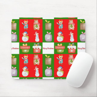 Seamless pattern with Christmas theme illustration Mouse Pad