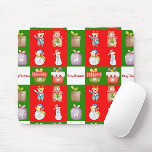 Seamless pattern with Christmas theme illustration Mouse Pad (With Mouse)