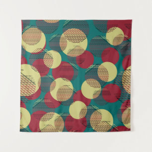 Seamless pattern with circles and lines.  tapestry