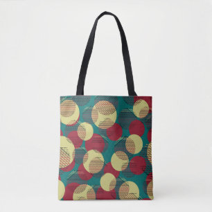 Seamless pattern with circles and lines. tote bag