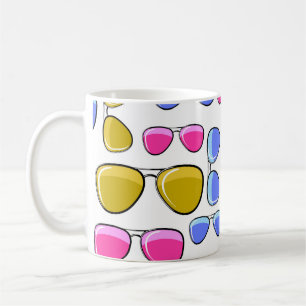 Seamless pattern with colorful fashion retro aviat coffee mug
